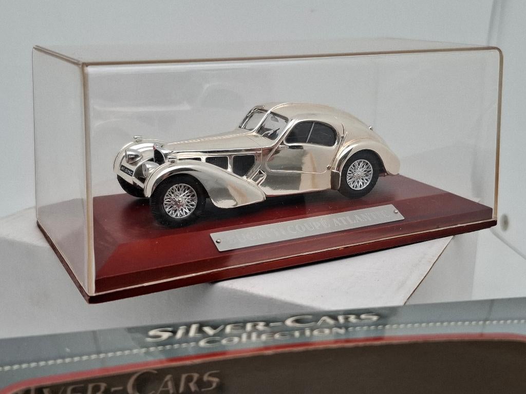 Bugatti Coupé Atlantic - Atlas Silver-Cars Collection 1/43, Verzenden, Zo goed als nieuw, Auto, Overige merken