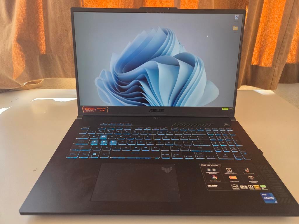 Asus TUF Gaming A17 - I7 - RTX 4070 - 16GB - 240Hz - 17inch, Met videokaart, Qwerty, Verzenden, Core i7