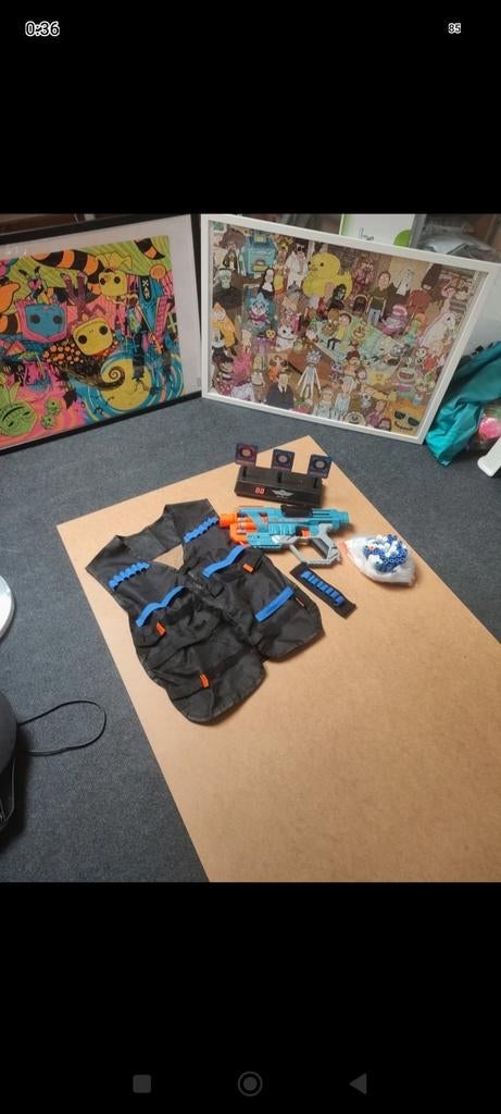 Pistolet Nerf avec accessoires, Divers, Lots de brocante, Enlèvement ou Envoi, Comme neuf
