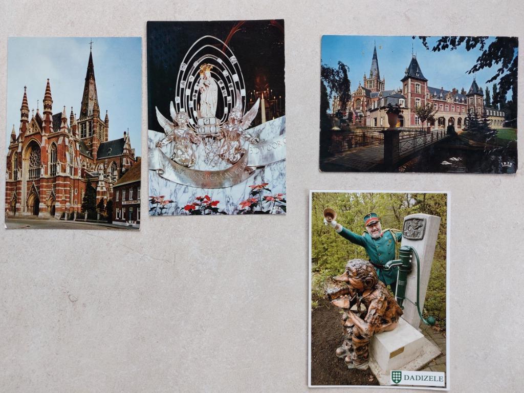 4 postkaarten van Dadizele, Verzamelen, Verzenden