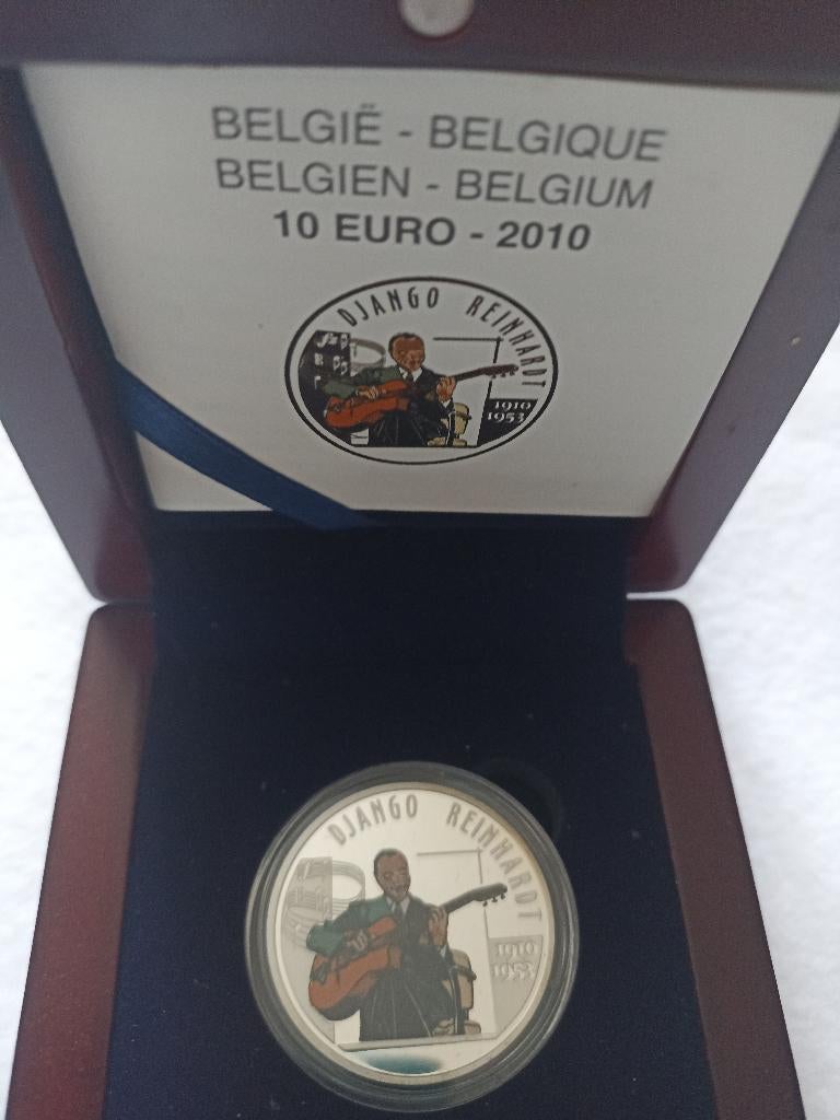 België 10 euro 2010 Django Reinhardt Zilver 925 Proof, Ophalen of Verzenden, Zilver, Zilver