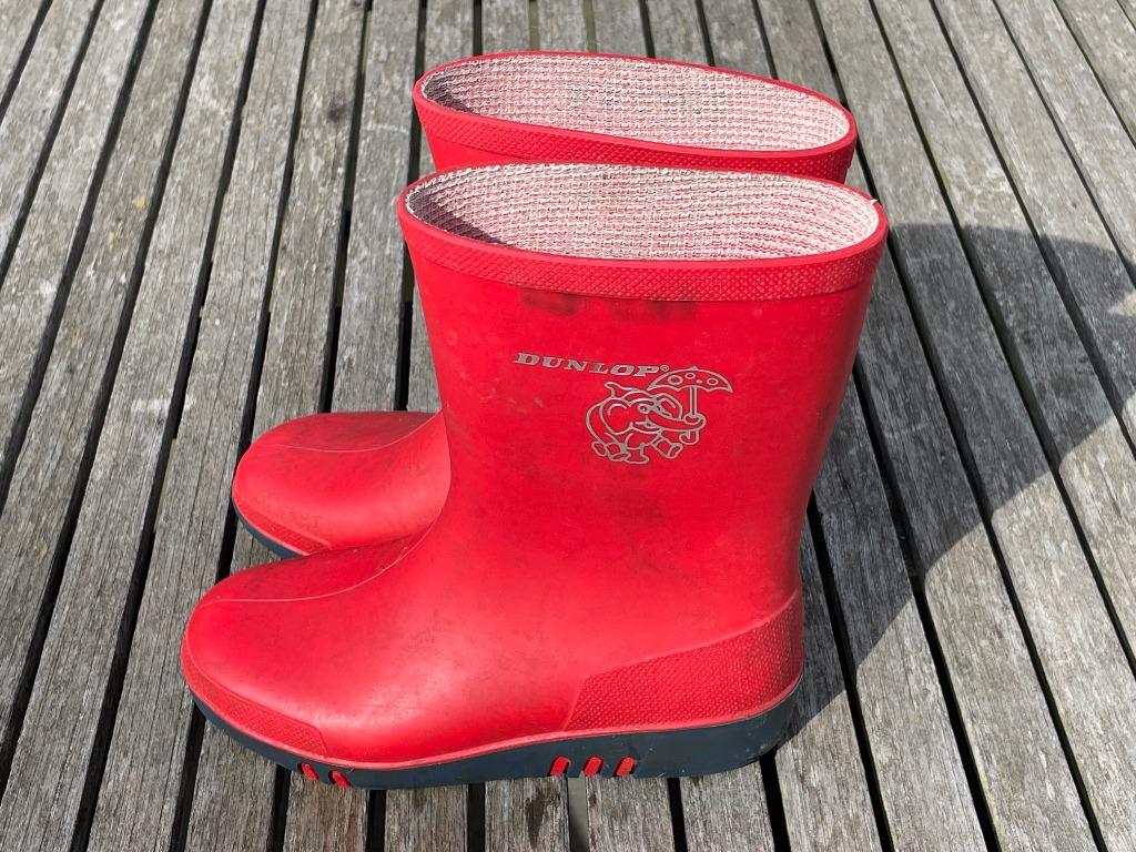 Rode laarzen maat 28, Enlèvement ou Envoi, Utilisé, Dunlop, Bottes