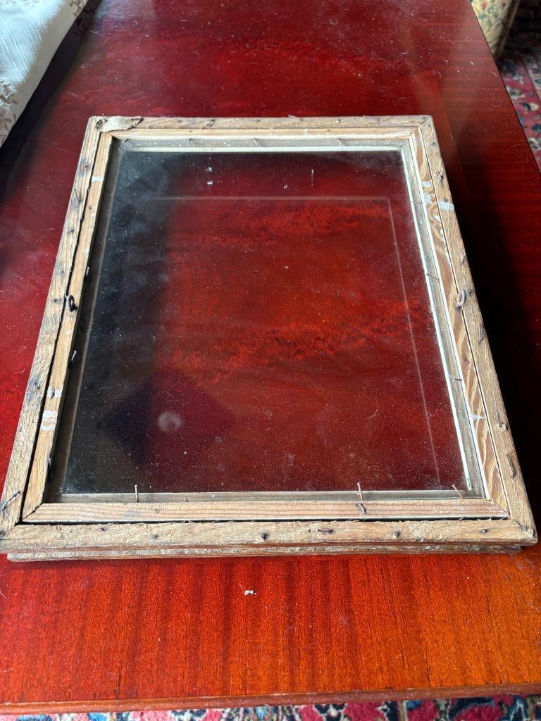 2 vieux cadres en bois, Antiquités & Art, Curiosités & Brocante, Enlèvement ou Envoi