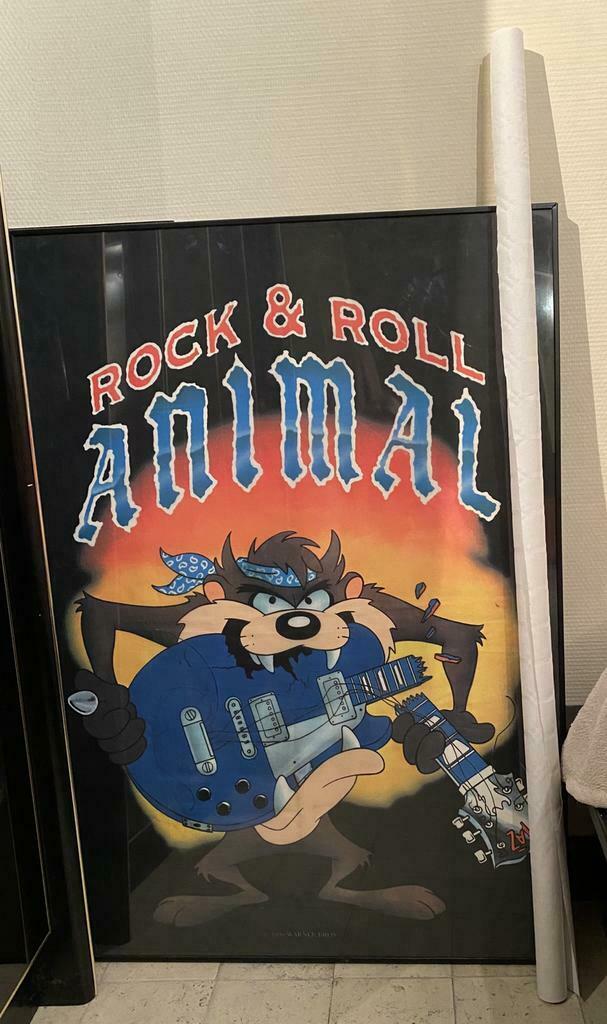 Rock & Roll Vlag kader van Devil Tasmania - Looney Tunes, Ophalen, Zo goed als nieuw