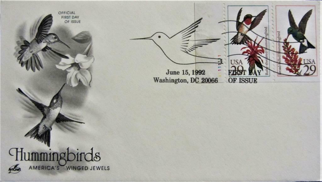 FIRST DAY COVER- U.S.A.- HUMMINGBIRDS, Ophalen of Verzenden, Gestempeld, Dier of Natuur