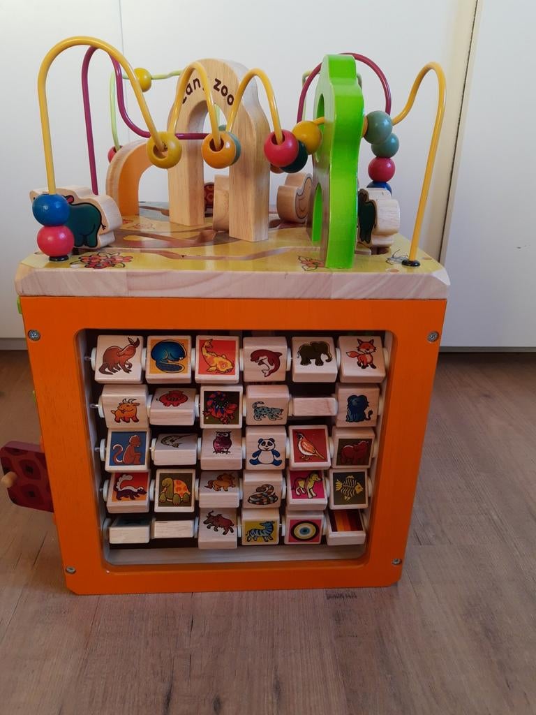Activiteitenkubus B-You Zany Zoo, Kinderen en Baby's, Speelgoed | Houten speelgoed, Ophalen of Verzenden, Zo goed als nieuw, Overige typen