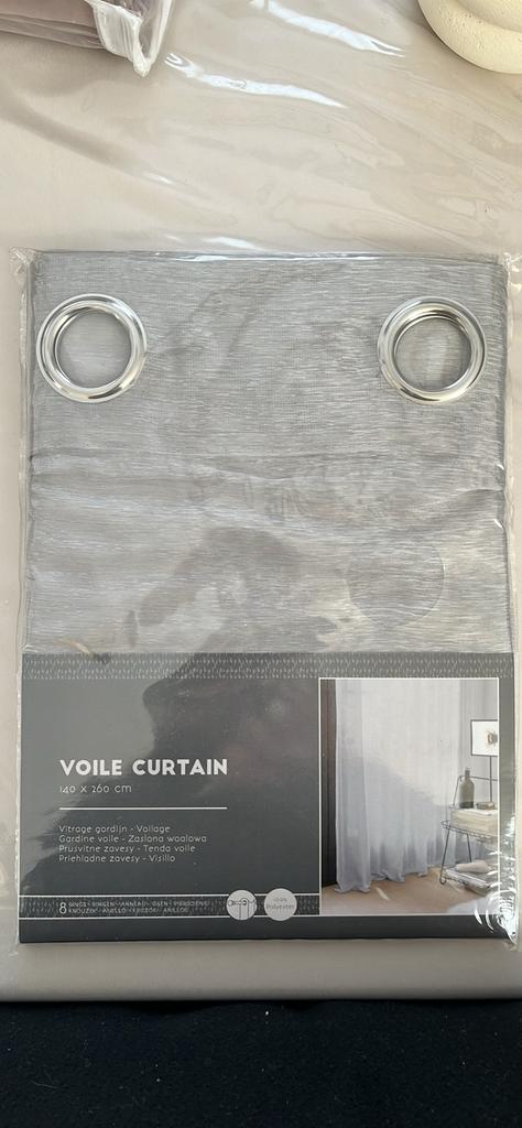 Voilage neuf, Enlèvement, Comme neuf, Gris