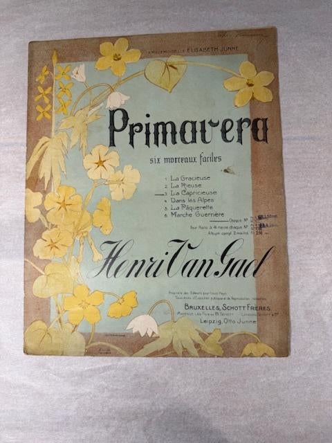 Henri Van Gael – Primavera: La Capricieuse, Op. 80, Muziek en Instrumenten, Bladmuziek, Gebruikt, Artiest of Componist, Klassiek