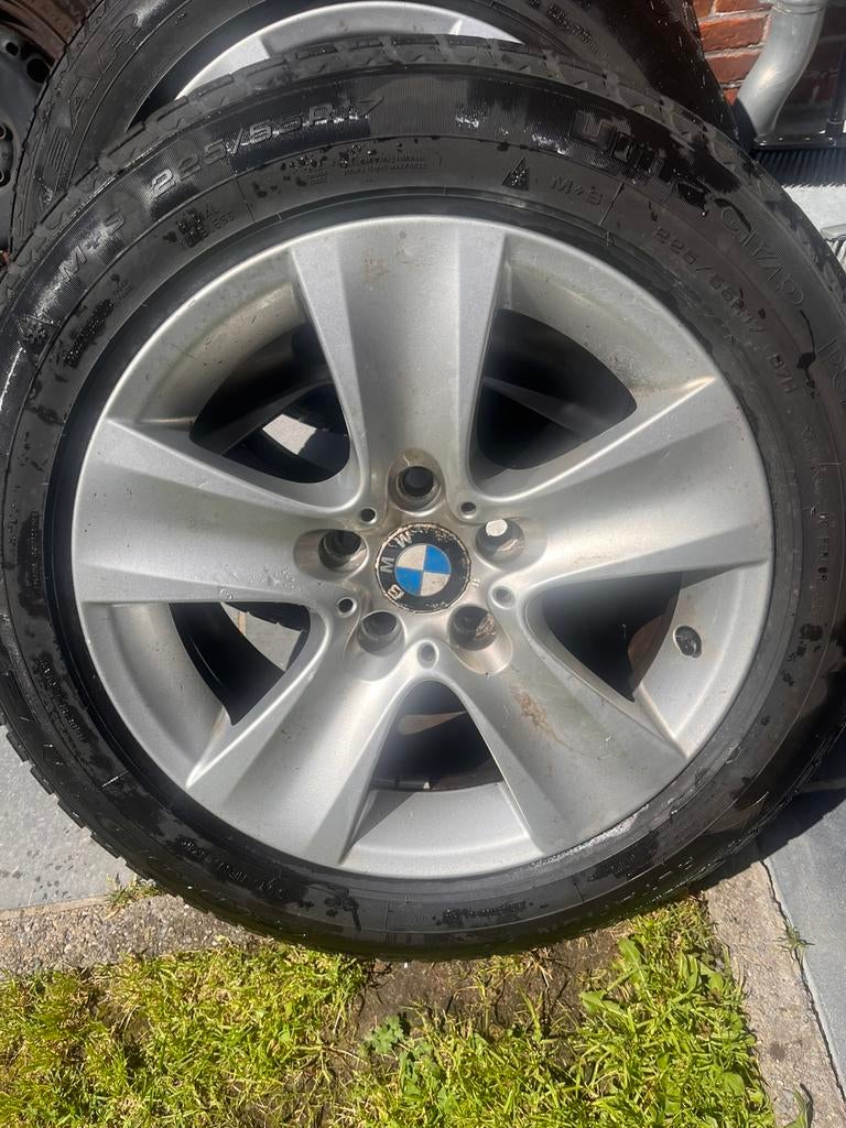 Velgen + banden bmw 17”, Ophalen, Gebruikt, 255 mm, 17 inch