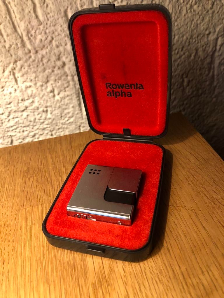 ROWENTA alpha design aansteker verchroomd 1976, Verzamelen, Ophalen of Verzenden, Zo goed als nieuw, Aansteker