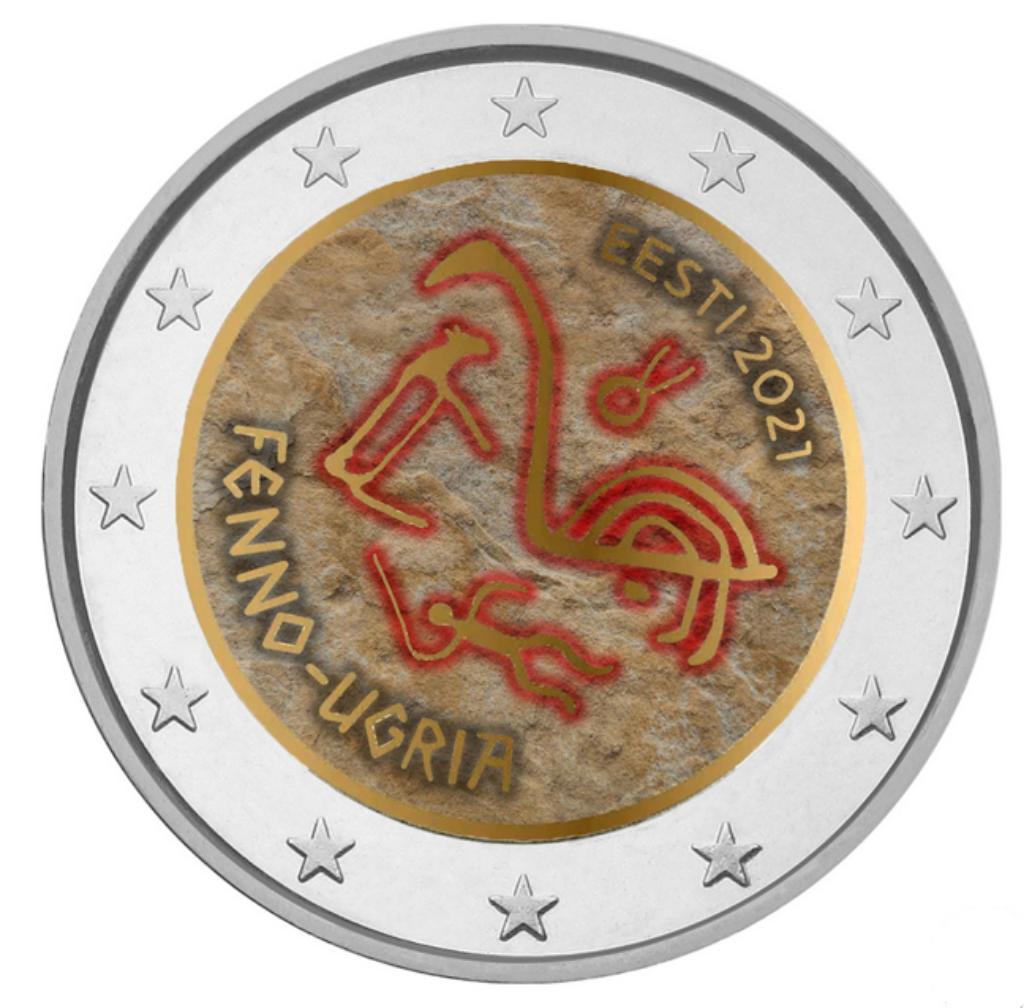 2 euros Estonie 2021 Peuples finno-ougriens colorés, Timbres & Monnaies, Monnaies | Europe | Monnaies euro, Enlèvement ou Envoi