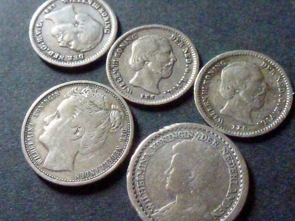 0.640 massief zilver - Nederlandse muntenset, Postzegels en Munten, Munten | Nederland, Losse munt, 5 cent, Koningin Wilhelmina