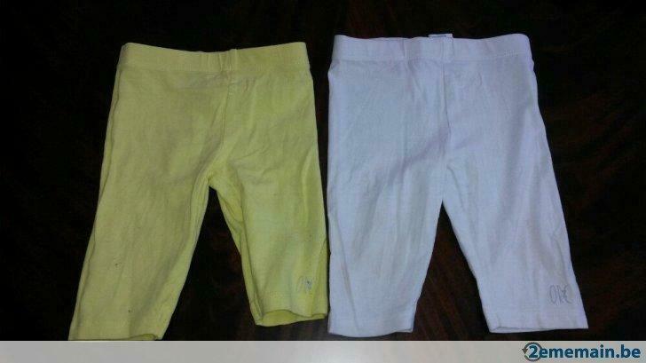 Lot 2 corsaires bébé fille T81, Enlèvement ou Envoi, Utilisé, Fille, Pantalon