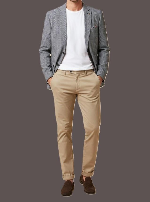 Stones linnen blazer maat 50, Kleding | Heren, Kostuums en vesten, Zo goed als nieuw, Maat 48/50 (M), Grijs, Ophalen of Verzenden
