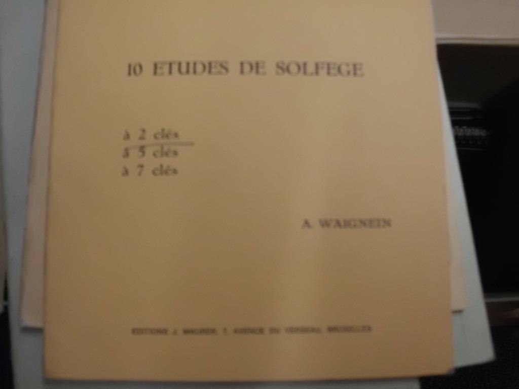 10 études de solfèges A.Waignein, Livres, Musique, A.Waignein, Enlèvement, Utilisé, Autres sujets/thèmes