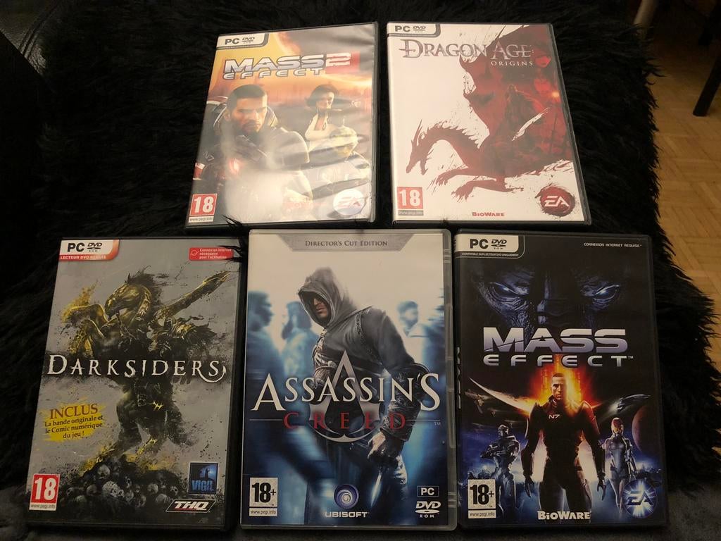 5 jeux PC DVD - 18+, Enlèvement, Utilisé