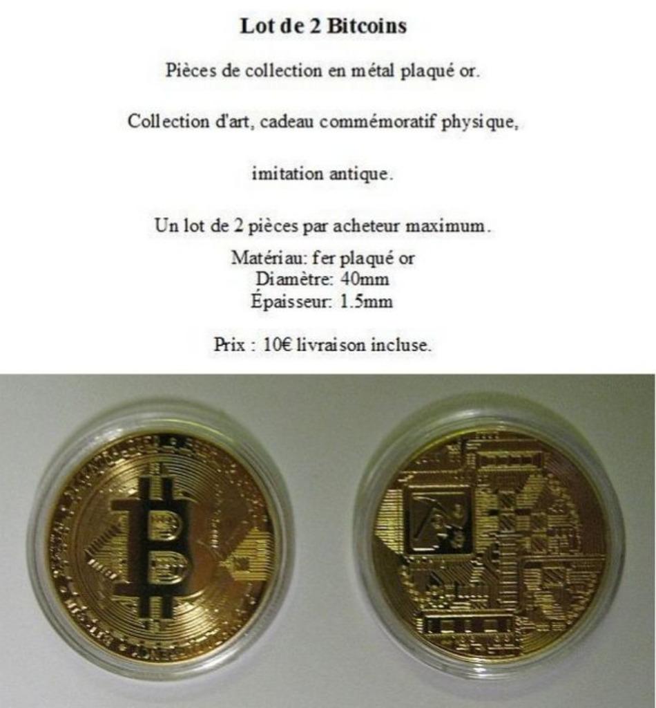 Lot de 2 Bitcoins, Enlèvement ou Envoi