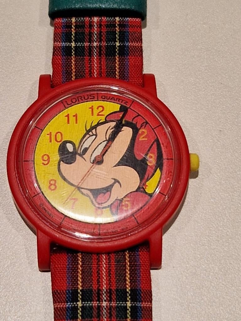 Horloge Disney Minnie Mouse, Ophalen of Verzenden, Gebruikt, Rood, Jongen of Meisje