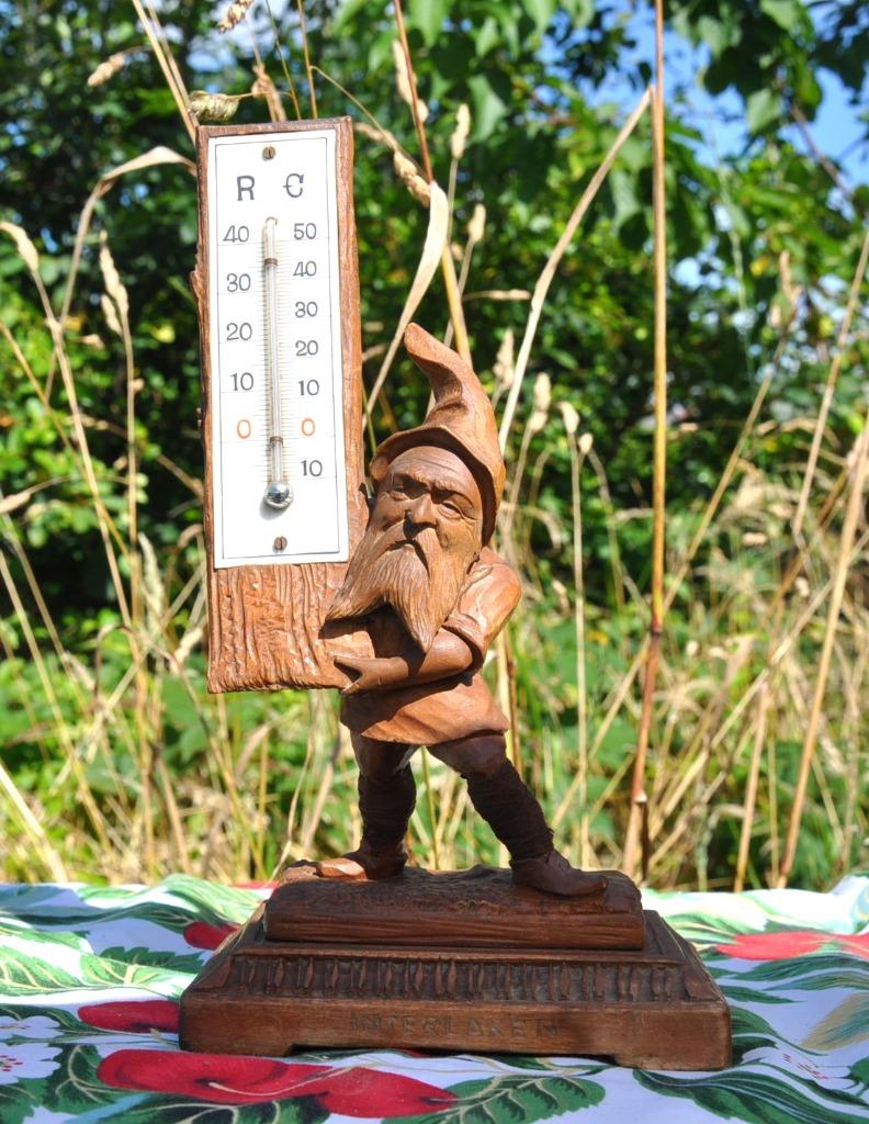 thermomètre foret noire bois sculpté avec restauration, Enlèvement ou Envoi