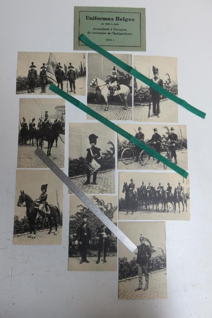 Série de 10 cartes postales Militaria, Enlèvement ou Envoi, 1920 à 1940, Non affranchie, Politique et Histoire
