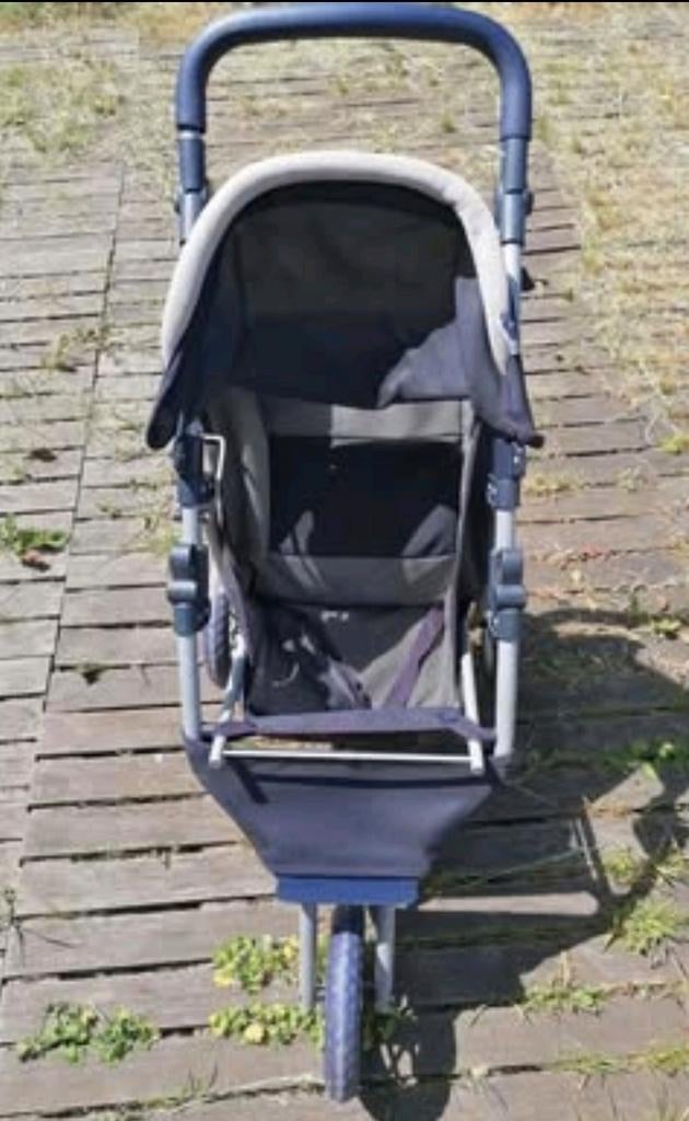 Poussette jouet enfant fille bleu Christiaensen pliable, Enlèvement ou Envoi
