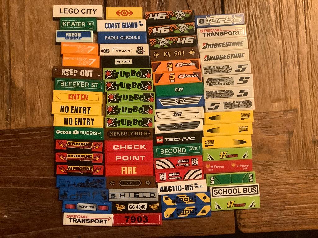 Lego tegels stickers 69 stuks / 422-T1, Enlèvement ou Envoi, Utilisé, Briques en vrac, Lego
