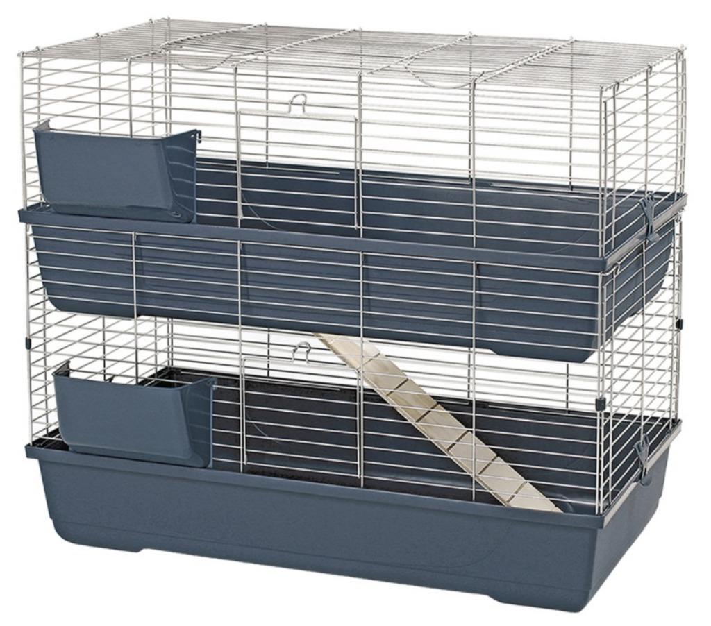 Cage à lapin Baldo Twin 120 bleu foncé, Neuf, 90 cm ou plus, Cage, Cobaye