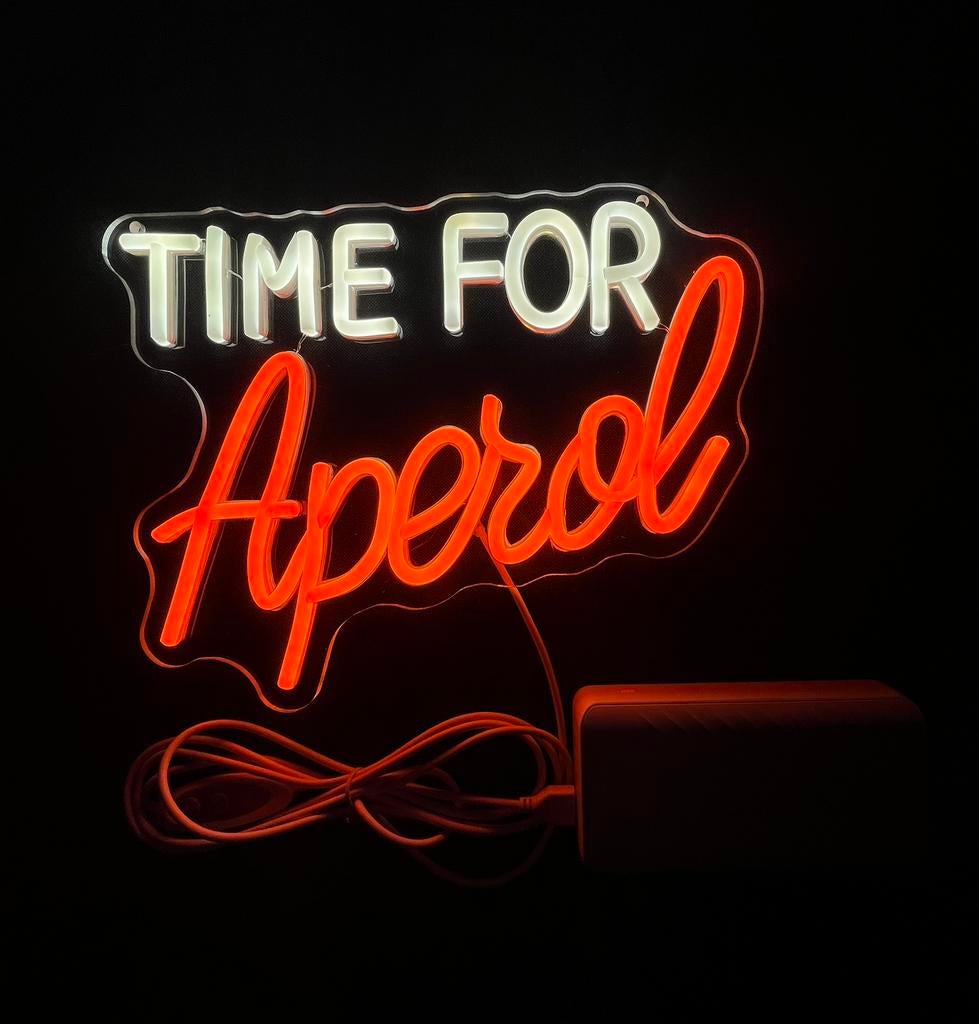 Neon Light Time For Aperol, Enlèvement ou Envoi, Neuf, Table lumineuse ou lampe (néon)