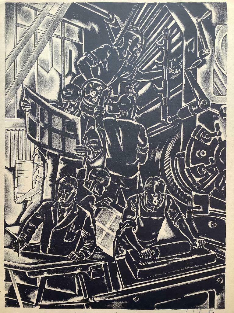 litho Lode Sebregts (1906-2002) Drukkerij, 1936, Antiek en Kunst, Ophalen of Verzenden