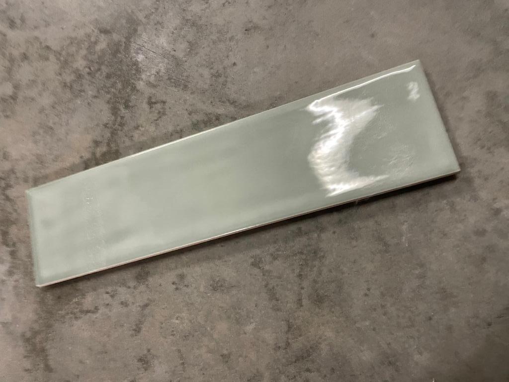 Groene langwerpige tegels Devon Sage Glossy Impermo, Ophalen, Nieuw, Wandtegels