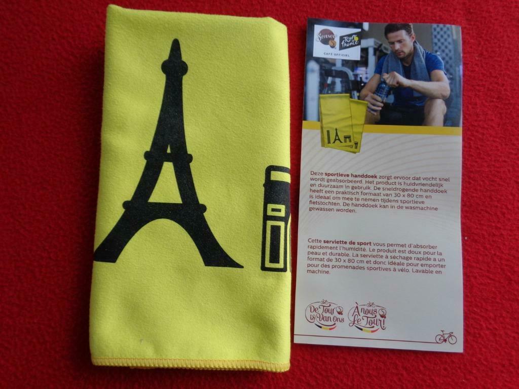 Serviette de sport jaune tour de France 2019., Verzamelen, Verzenden, Nieuw, Overige typen