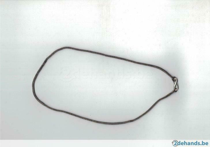 Juweel-Zilveren (hals)ketting (0050), Handtassen en Accessoires, Kettingen, Gebruikt, Zilver, Zilver, Ophalen of Verzenden