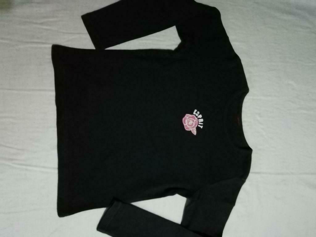 Esprit t-shirt maat 128, donker grijs, Ophalen of Verzenden, Zo goed als nieuw, Meisje, Shirt of Longsleeve