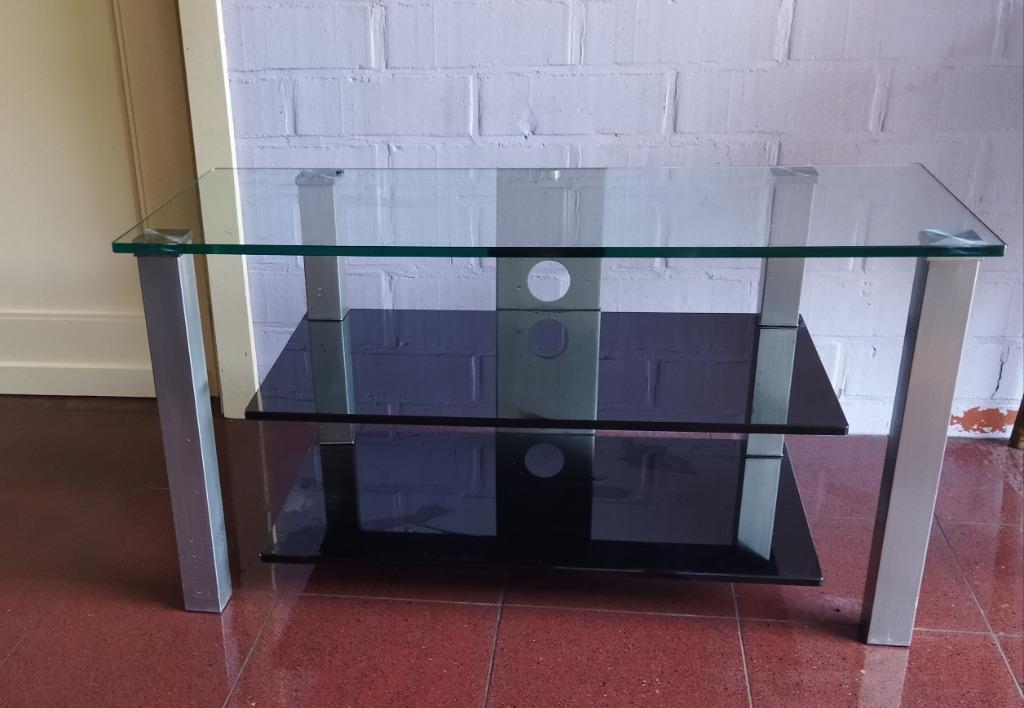 design TV meubel, Modern design, Moins de 100 cm, Comme neuf, Verre