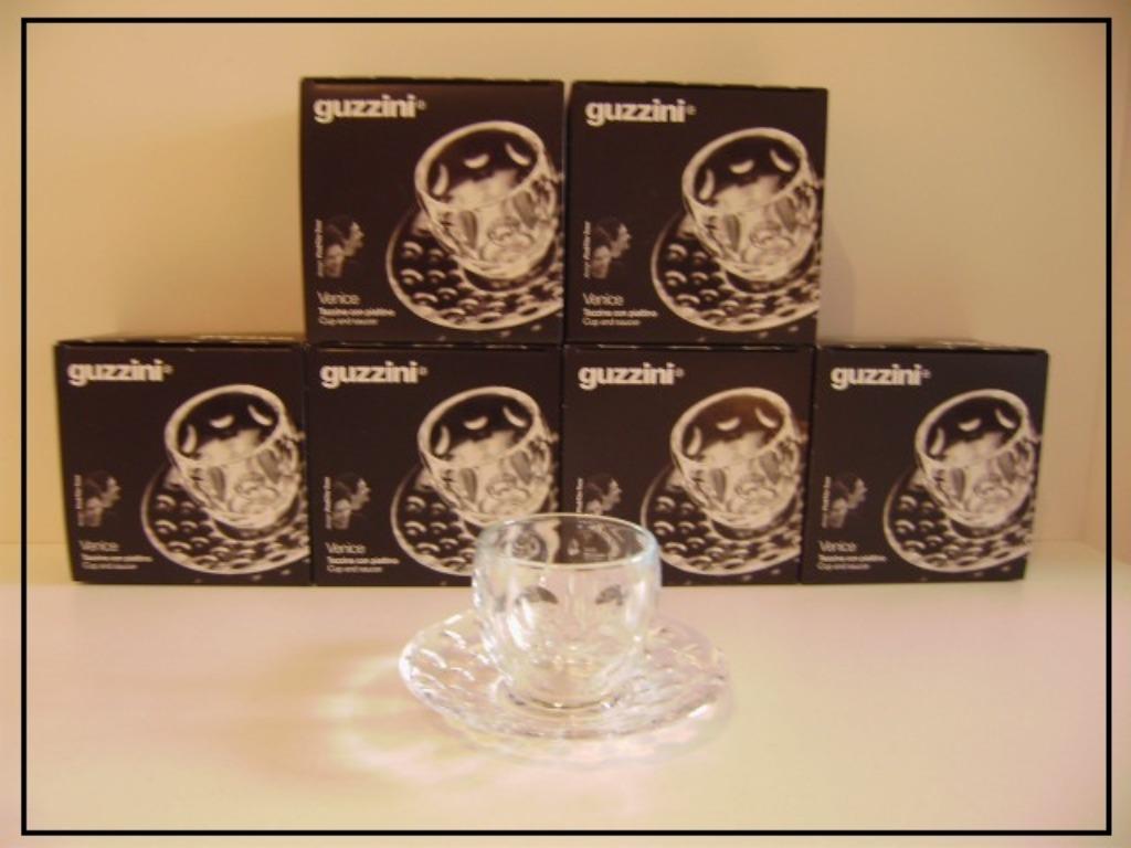GUZZINI Espresso tassen , set van 6 stuks - VENICE DESIGN., Enlèvement, Neuf, Verre, Tasse(s) et/ou soucoupe(s)