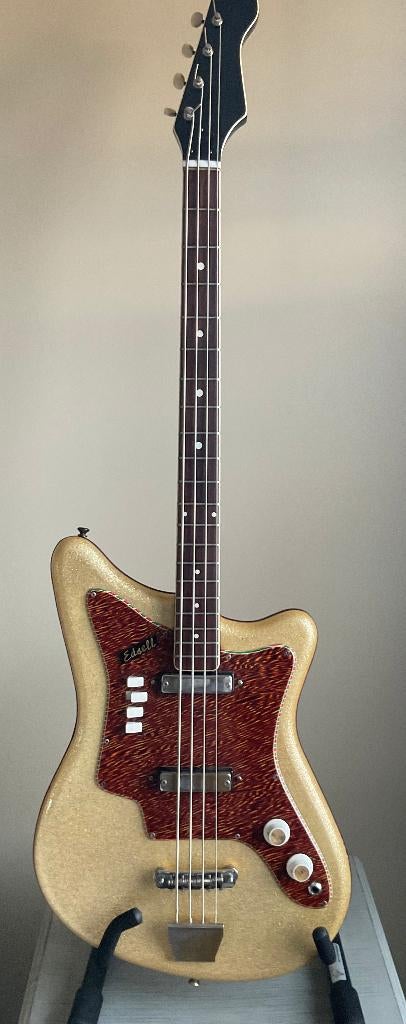 EKO BASS 5000 EDSELL  begin 1960 s  sparking gold  3,2 kg, Muziek en Instrumenten, Ophalen of Verzenden, Gebruikt
