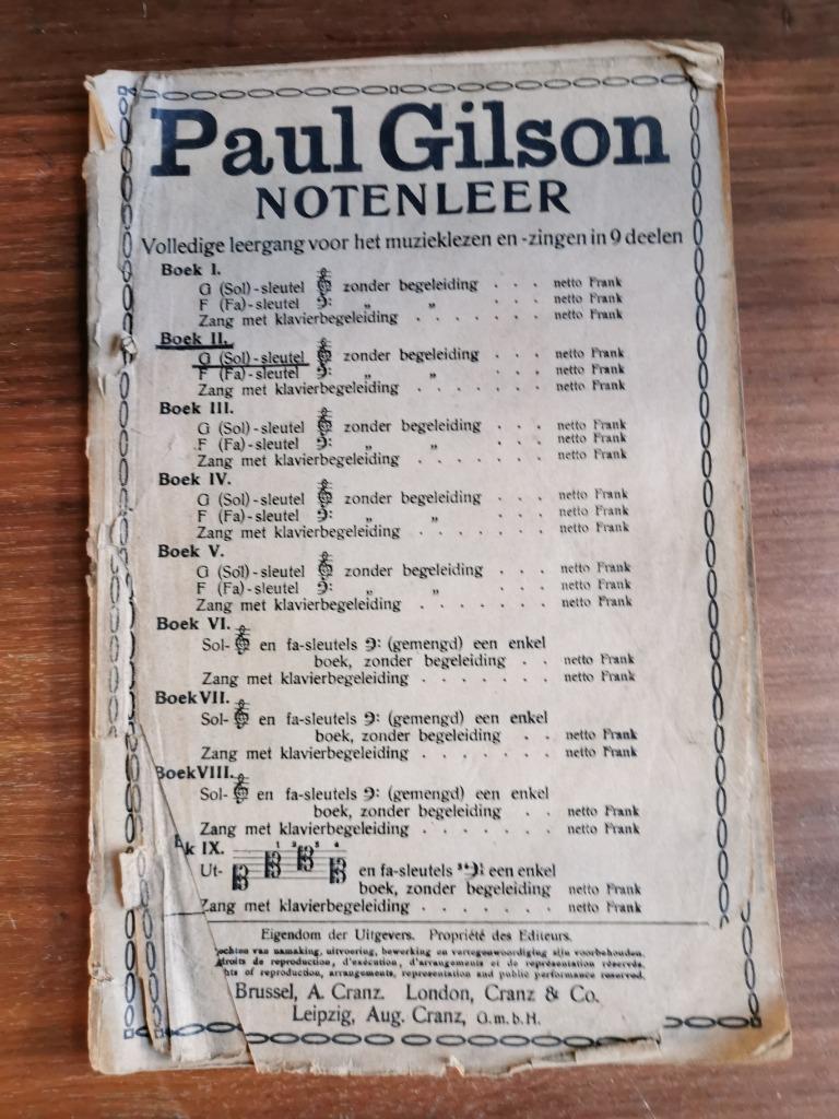 Paul Gilson, Notenleer, boek 2, Ophalen of Verzenden, Gelezen, Algemeen, Paul Gilson