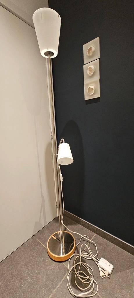 Vintage Ikea basisk staanlamp en leeslamp, Huis en Inrichting, Lampen | Vloerlampen, Ophalen, 150 tot 200 cm