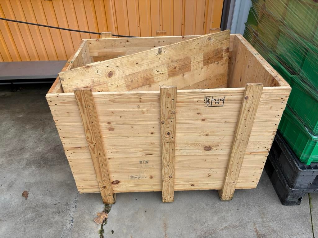 Houten verpakkingskist decoratie kist box doos vintage, Enlèvement, Comme neuf, Boîte