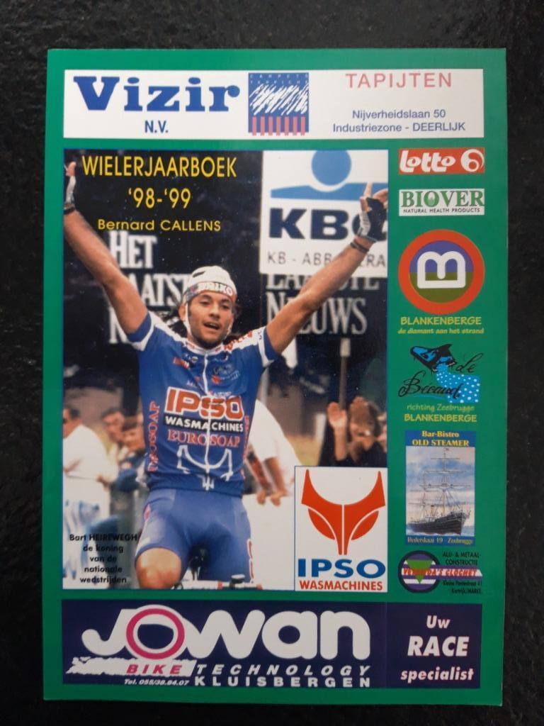 Wielerjaarboek 1998-1999, Verzenden, Nieuw, Lopen en Fietsen, Bernard Callens
