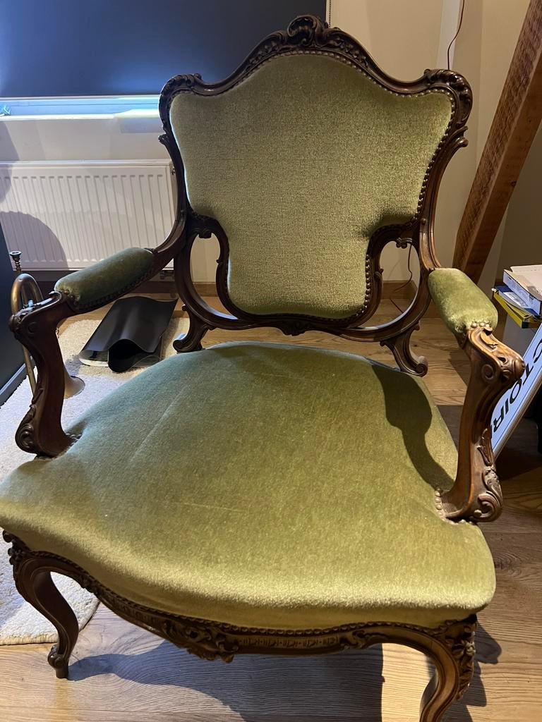 Très beau fauteuil cabriolet ancien style Louis XV, Enlèvement