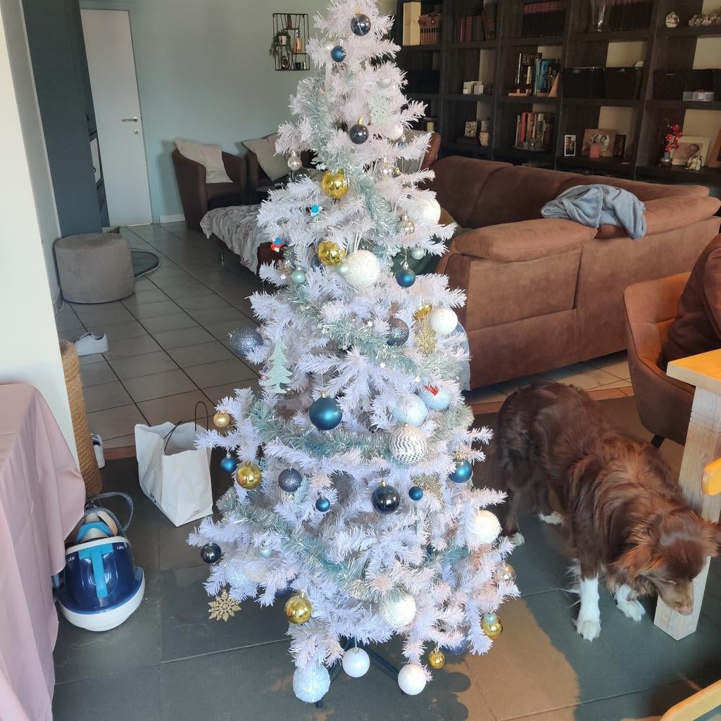 Witte kerstboom incl accessoires, Diversen, Ophalen