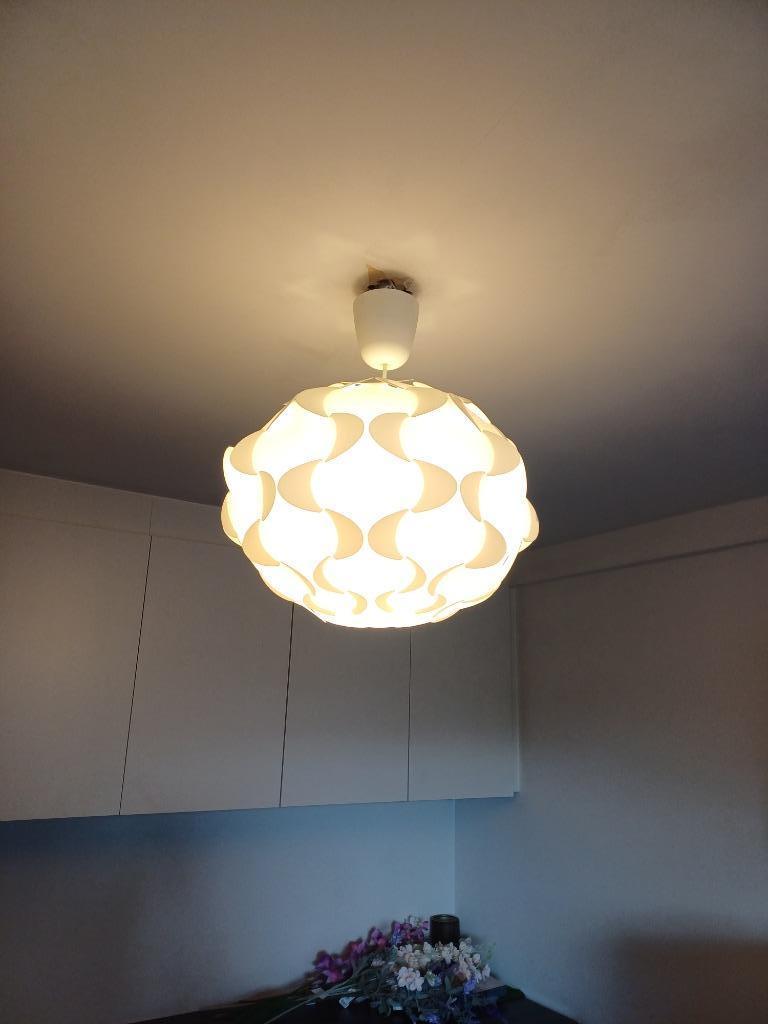 Vintage kunststof hanglamp van Ikea, type Fillsta., Huis en Inrichting, Ophalen, Gebruikt, Kunststof, Minder dan 50 cm