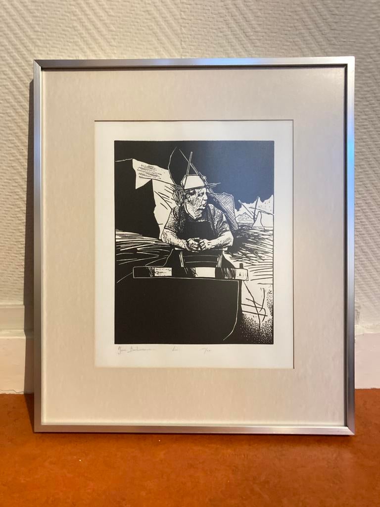 Linosnede Jan Bastiaensen, Ophalen