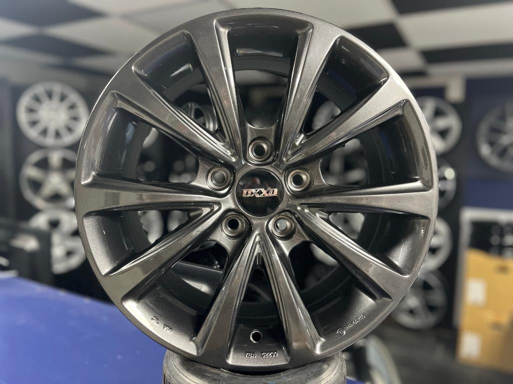 NIEUWE 16 inch 5x112 Oxxo antracite aluminium sportvelgenset, Auto-onderdelen, Banden en Velgen, Velg(en), 16 inch, Nieuw, Ophalen of Verzenden
