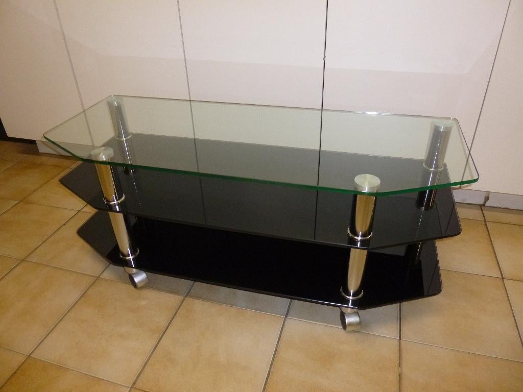 T .V . tafel, Verre, Enlèvement, 75 cm ou plus, Rectangulaire