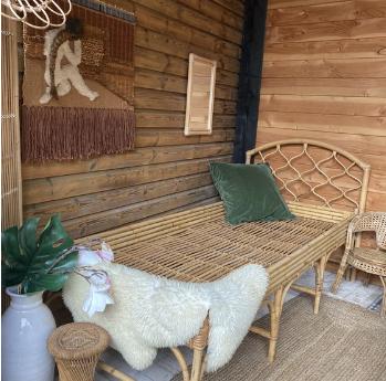 Lit en rotin en parfait état et très beau et solide., Huis en Inrichting, Slaapkamer | Bedden, Ophalen, Overige materialen, 90 cm