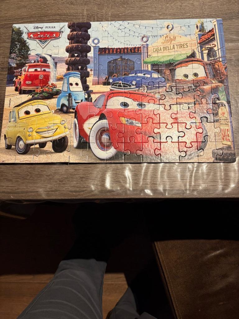 Kinderpuzzels cars, Enlèvement ou Envoi, Plus de 50 pièces, Comme neuf, 4 à 6 ans