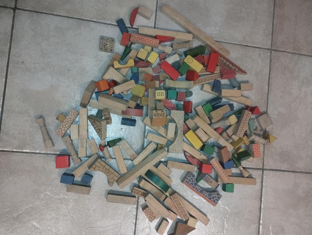 Vintage Lot De Cube Bois année 60, Enlèvement ou Envoi