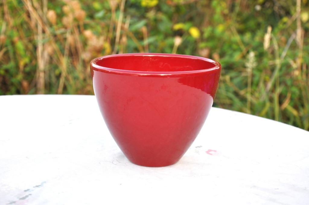cache pot évasé faience bordeau, Enlèvement ou Envoi, Rond, Comme neuf, Intérieur